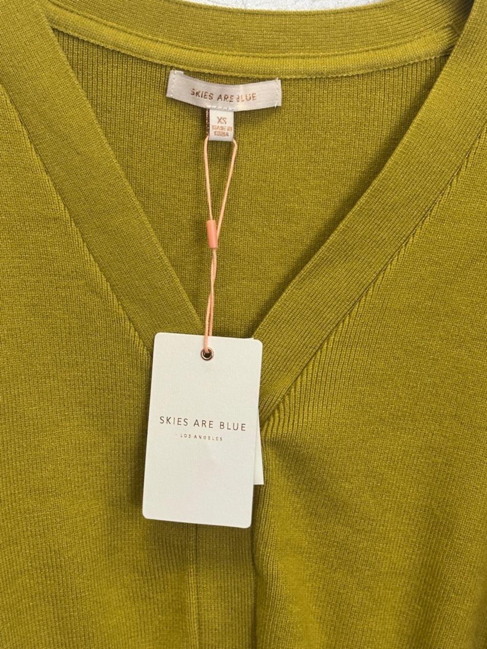New w tags. Skies are Blue short sleeve sweater. Chartreuse - Picture 3 of 3